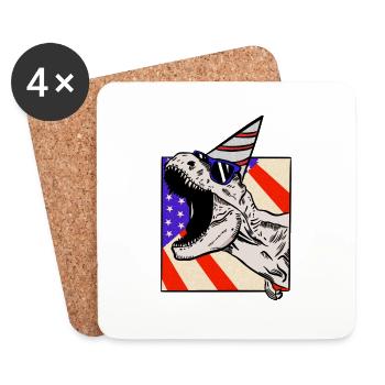 American Dinosaur - Coasters (set of 4) - white - Front
