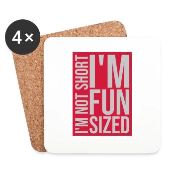 Not short fun sized - Coasters (set of 4) - white - Front