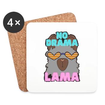 PAS DE DRAME LAMA - Dessous de verre (lot de 4) - blanc - Devant
