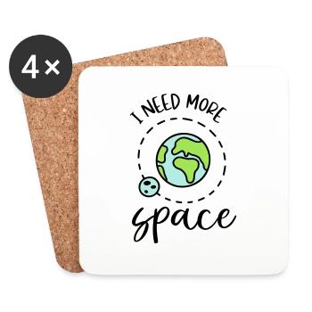 MORE PLACE EARTH WORLD SPACE SPACE PLANET LIFE - Coasters (set of 4) - white - Front