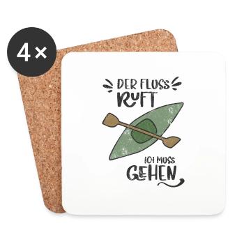 LA RIVIÈRE APPELLE CANOË KAYAK EAU VIVE GO LAKE MOTIFS - Dessous de verre (lot de 4) - blanc - Devant