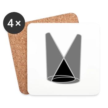 Cône de lumière de projecteur d’étape 2 - Dessous de verre (lot de 4) - blanc - Devant