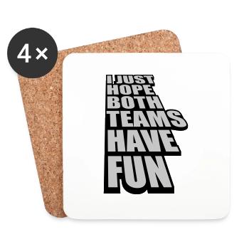 Both Teams Have Fun - Untersetzer (4er-Set) - Weiß - Vorne