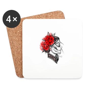 La Catrina - Coasters (set of 4) - white - Front