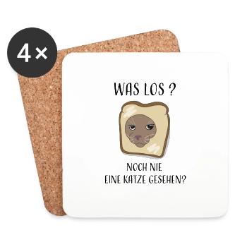 Noch nie eine Katze gesehen ? - Untersetzer (4er-Set) - Weiß - Vorne