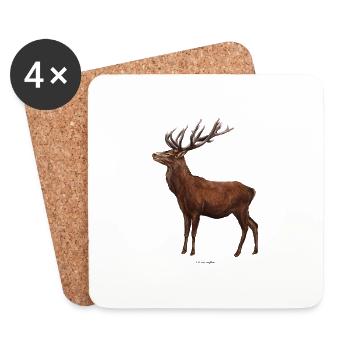 Deer - Coasters (set of 4) - white - Front