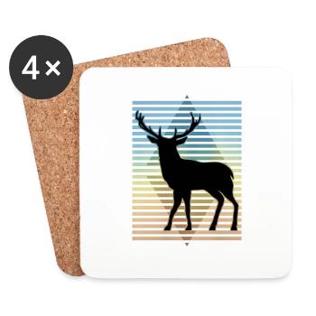 Deer - Coasters (set of 4) - white - Front