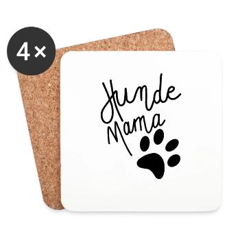 Hunde Mama mit Pfote - Untersetzer (4er-Set) - Weiß - Vorne