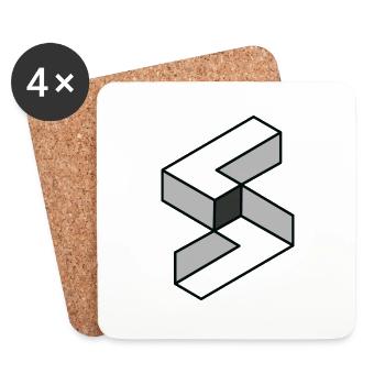 S Illusion - Untersetzer (4er-Set) - Weiß - Vorne