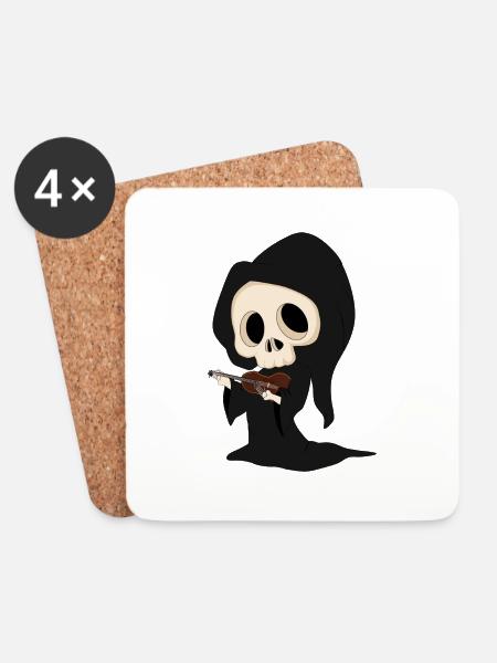 Grim Reaper - Untersetzer (4er-Set) - Weiß