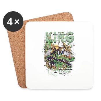 king croc - Untersetzer (4er-Set) - Weiß - Vorne