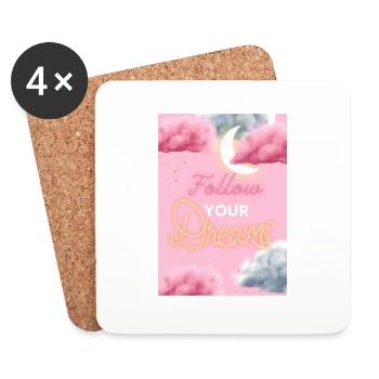 Follow your Dreams - Coasters (set of 4) - white - Front