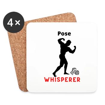 Pose Whisperer - Coasters (set of 4) - white - Front