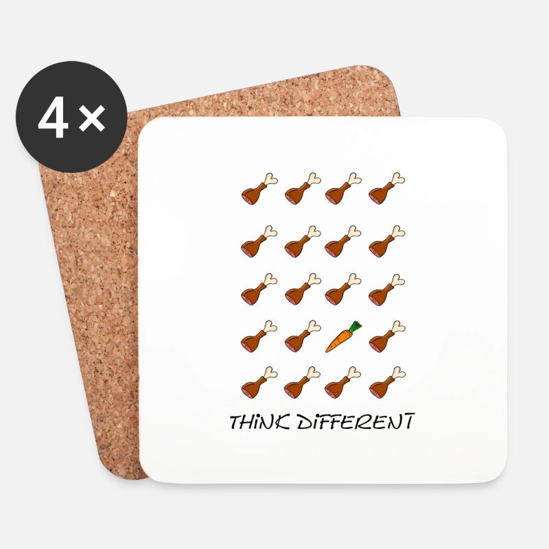 Think different - Untersetzer (4er-Set) - Weiß