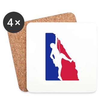 Extreme Sports Hobby Rock Climbing - Coasters (set of 4) - white - Front