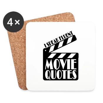 speak fluent movie quotes - Untersetzer (4er-Set) - Weiß - Vorne