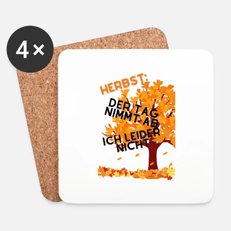 Herbst - Untersetzer (4er-Set) - Weiß