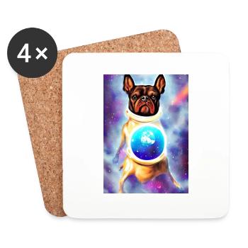 Space Dog - Coasters (set of 4) - white - Front