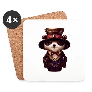 Panda - Untersetzer (4er-Set) - Weiß - Vorne