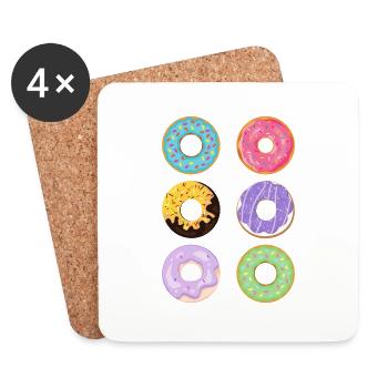 donut group - Coasters (set of 4) - white - Front