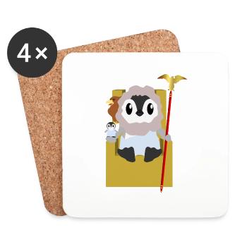 Zeus Pinguin - Untersetzer (4er-Set) - Weiß - Vorne