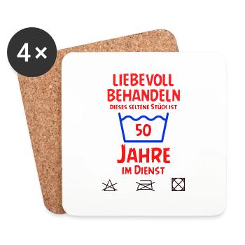 SSW128 50 Jahre im Dienst - Untersetzer (4er-Set) - Weiß - Vorne