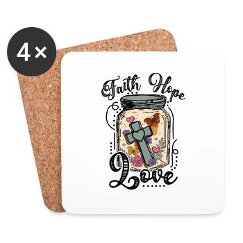 Church Religion Catholic Catholic Jesus Christ - Coasters (set of 4) - white - Front