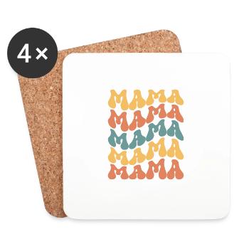 Mama-Mother's Day-Mother-Mom-Mommy-Cute - Coasters (set of 4) - white - Front