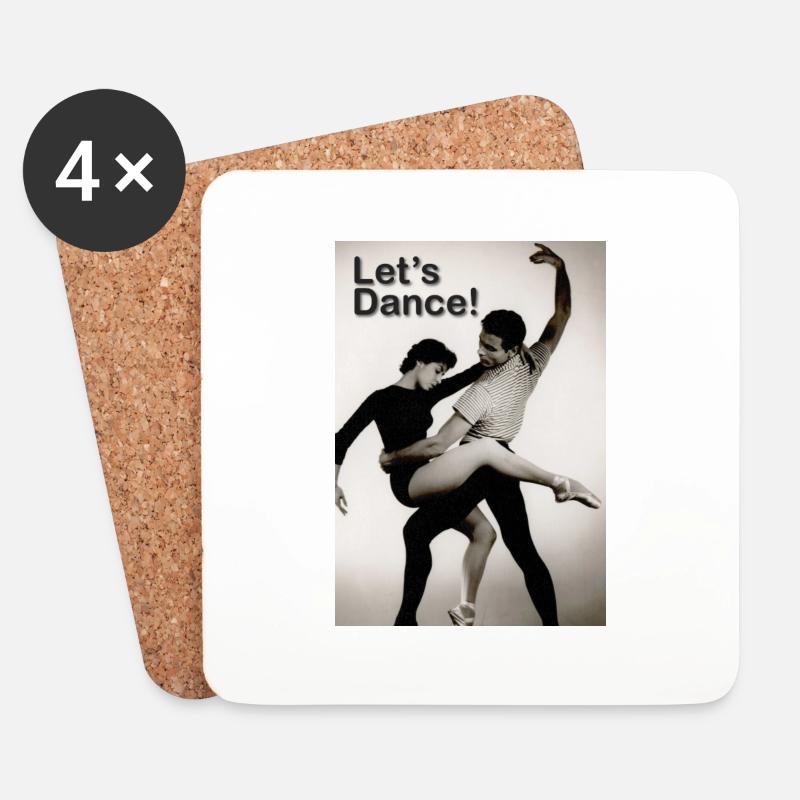 Let's Dance - Untersetzer (4er-Set) - Weiß