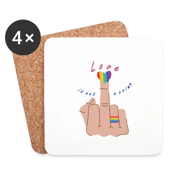 Love is not a crime - Untersetzer (4er-Set) - Weiß - Vorne
