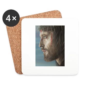 Jésus de Nazareth - Dessous de verre (lot de 4) - blanc - Devant