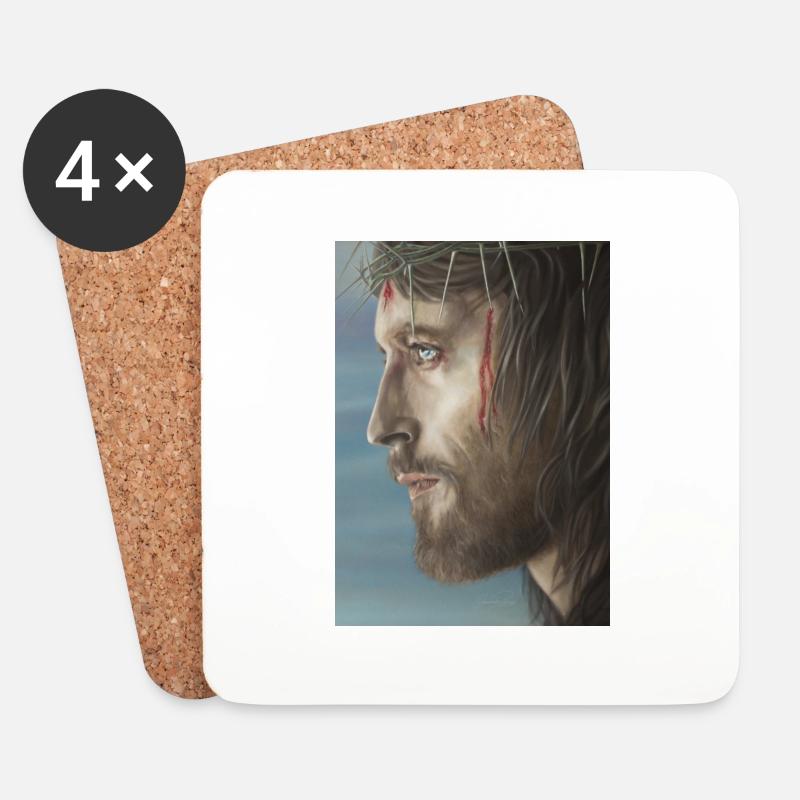 Jesus von Nazareth - Untersetzer (4er-Set) - Weiß