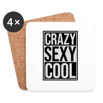 design cool sexy fou - Dessous de verre (lot de 4) - blanc - Devant