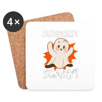 Fantômes Halloween Creepy Child Cadeau - Dessous de verre (lot de 4) - blanc - Devant