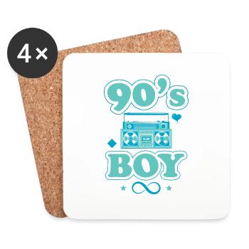 1990s Proverbs 90s Gift Idea - Coasters (set of 4) - white - Front