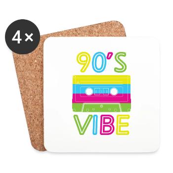 1990s Proverbs 90s Gift Idea - Coasters (set of 4) - white - Front