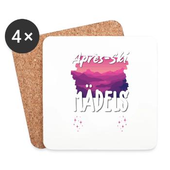 Apres SKi Mädels Tour - Untersetzer (4er-Set) - Weiß - Vorne