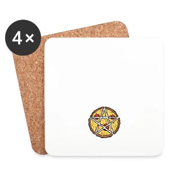 Goth Pizza And Darkness - Coasters (set of 4) - white - Front