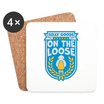 goose on the loose - Untersetzer (4er-Set) - Weiß - Vorne