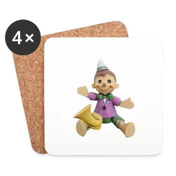little nose ByRino - Coasters (set of 4) - white - Front