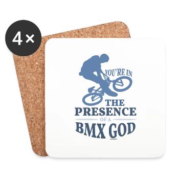 BMX God Professional Enfant Jeune Cadeau - Dessous de verre (lot de 4) - blanc - Devant