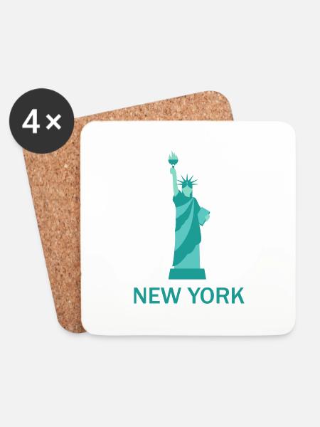New York - Untersetzer (4er-Set) - Weiß
