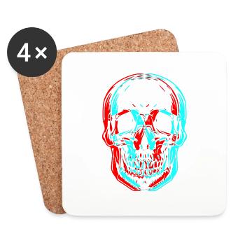Crane 3d - halloween - rock metal - Coasters (set of 4) - white - Front