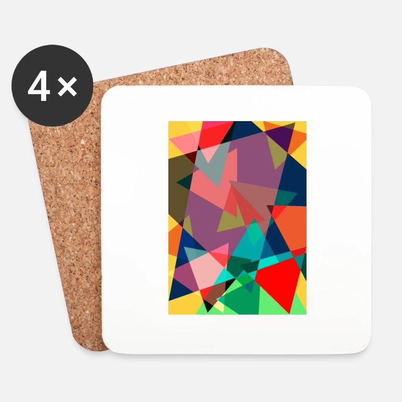 Abstrakte Malerei. Abstrakte Farbe - Untersetzer (4er-Set) - Weiß