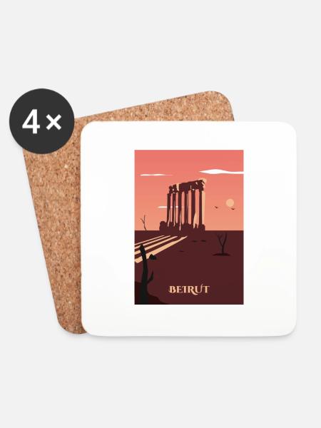BEIRUT - Untersetzer (4er-Set) - Weiß