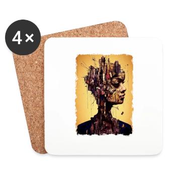 Fulfill your dreams - Coasters (set of 4) - white - Front
