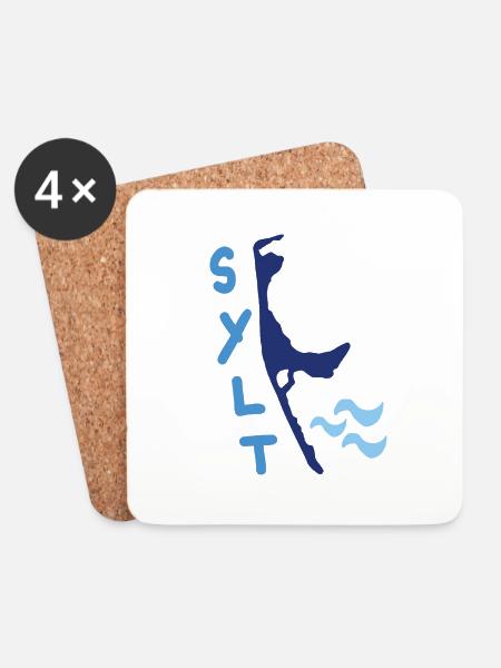 sylt welle - Untersetzer (4er-Set) - Weiß