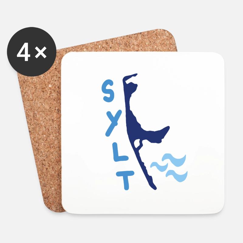 sylt welle - Untersetzer (4er-Set) - Weiß