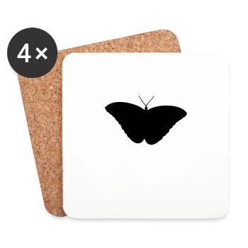 schmetterling - Untersetzer (4er-Set) - Weiß - Vorne