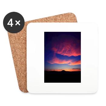 Abendrot - Untersetzer (4er-Set) - Weiß - Vorne